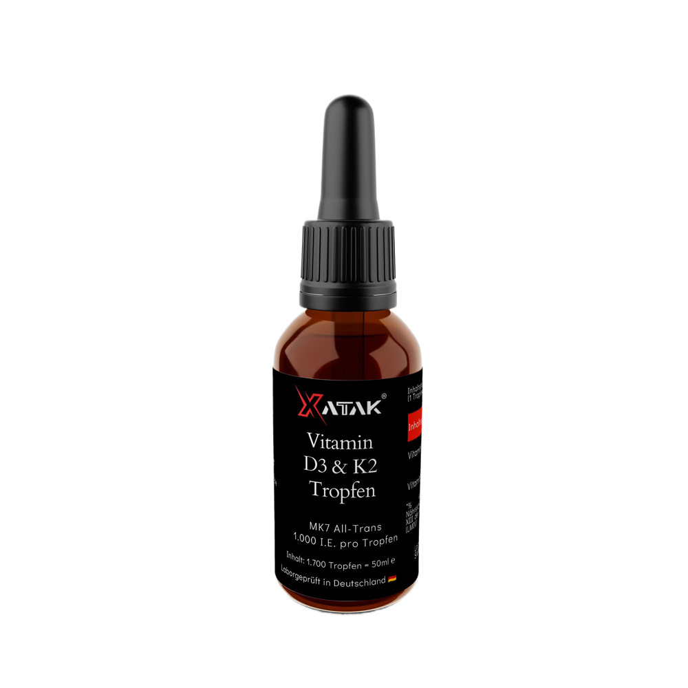 Vitamin D3 + K2 - 1.700 Tropfen (1.000 I.E.) - 50ml