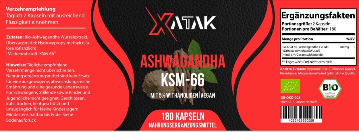 Bio Ashwagandha Wurzelextrakt. Markenrohstoff: KSM-66®